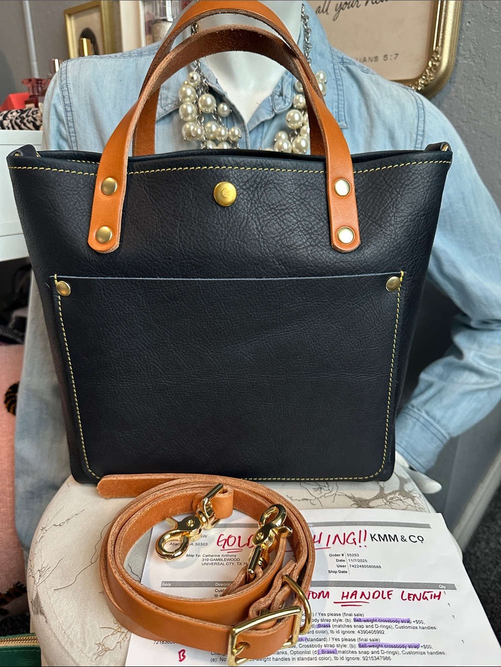KMM & Co. 💙 Navy Kodiak mini travel tote.